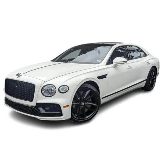 White Bentley Flying Spur luxury car