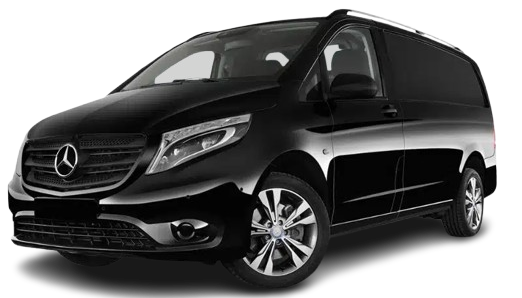 A black car that offers luxury rides.