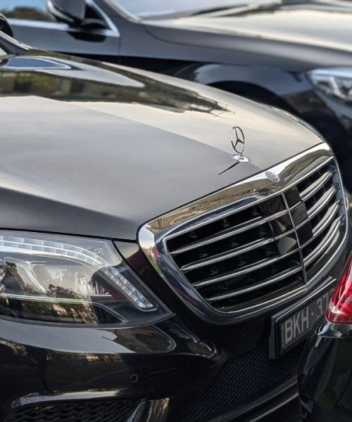 Mercedes E Class sedan with professional chauffeur